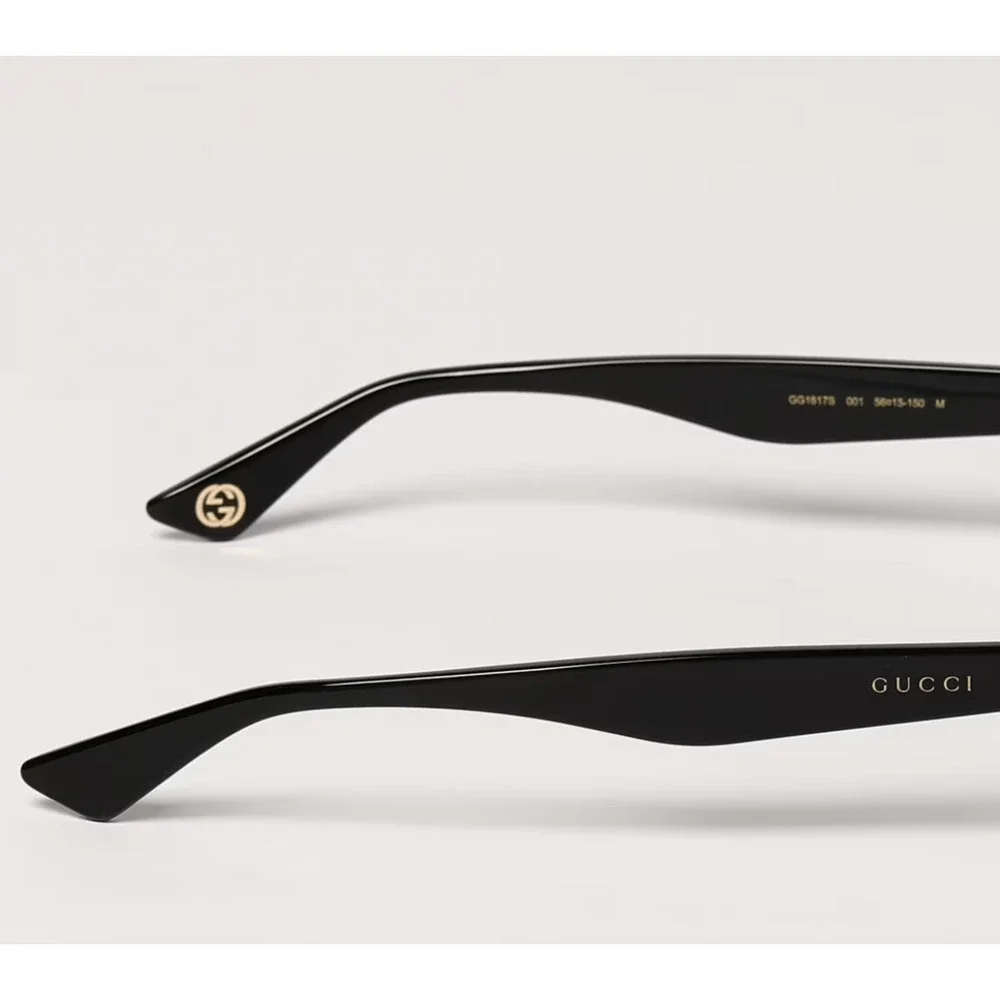 NWT Gucci GG1617S-001-56 Black Square 56mm Sunglasses